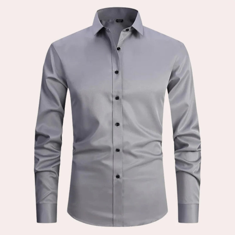 Stretch shirt with wrinkle resistant structure