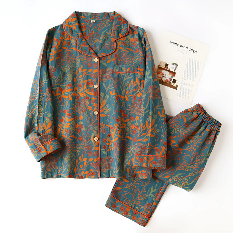 Two-Piece Lapel Loungewear Set