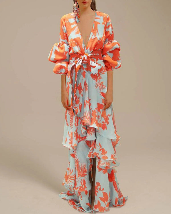 Belted Dress with Adjustable Front Tie