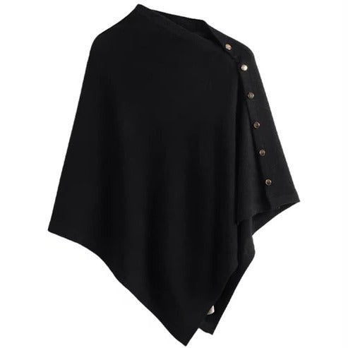 Women’s Buttoned Poncho