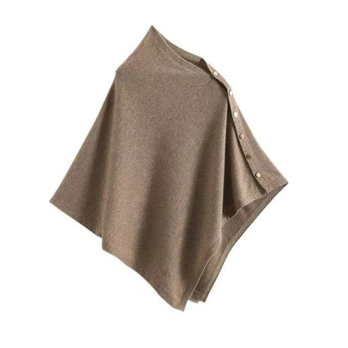 Women’s Buttoned Poncho