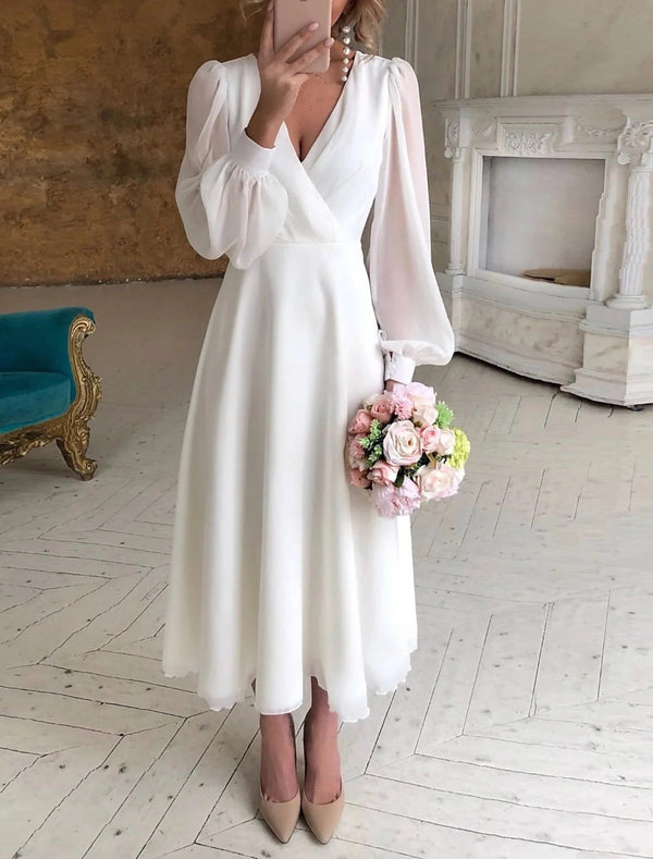 Women’s Midi Length Wedding Dress