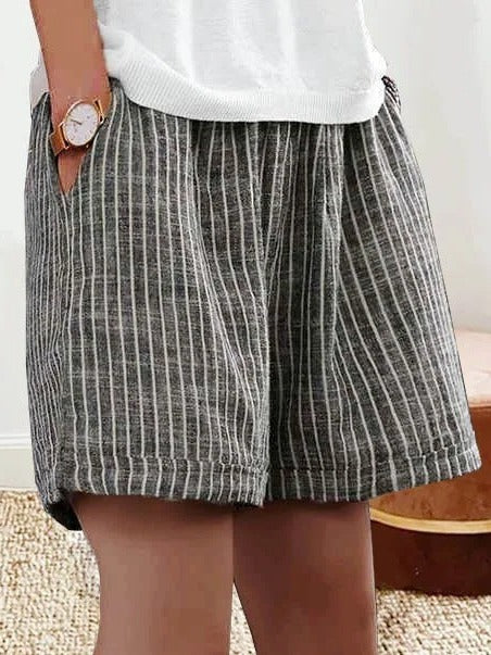 Loose Casual Striped Shorts