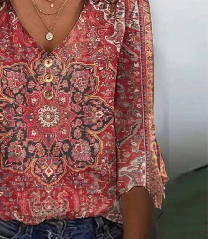 Women's Casual V-Neck Blouse