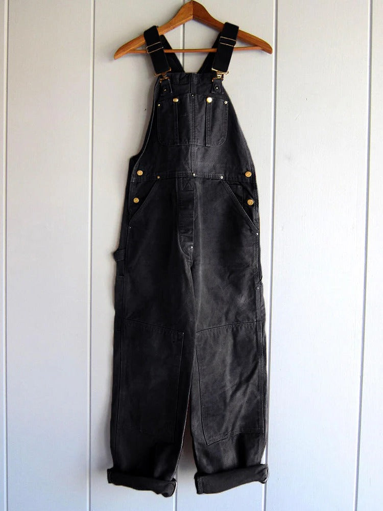 Women's Utility Bib Overalls with Adjustable Straps