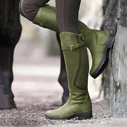 Women's Knee-High Boots with Rugged Grip