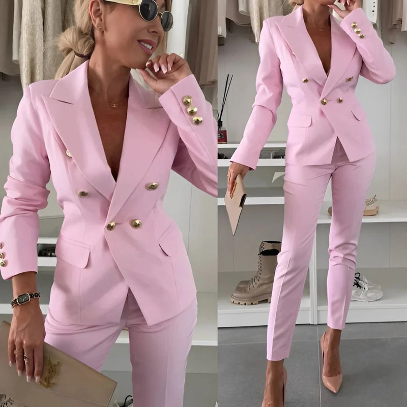 Women's Blazer and Tailored Trousers Set