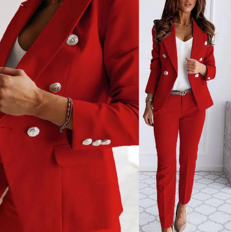 Women's Blazer and Tailored Trousers Set