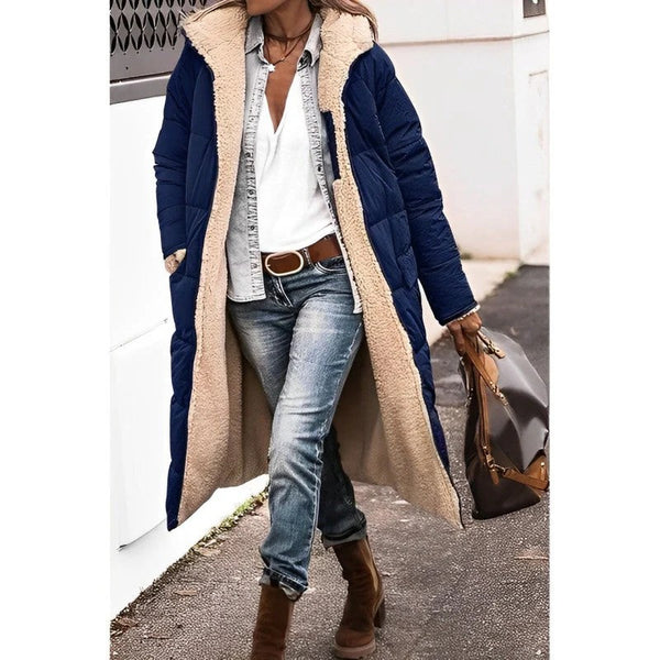 Women's Longline Padded Coat with Hood