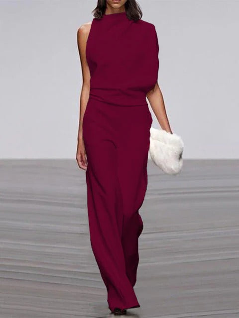 Sleeveless Wide-Leg Jumpsuit