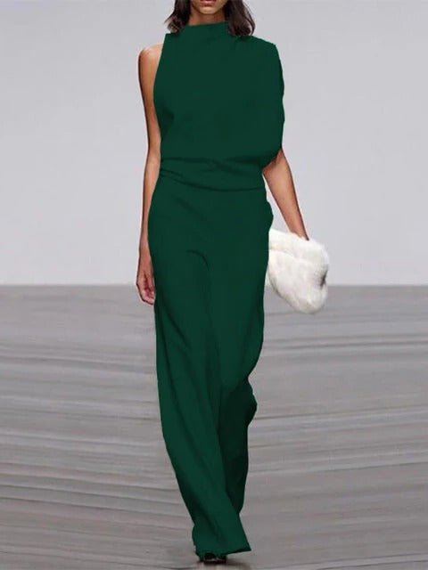 Sleeveless Wide-Leg Jumpsuit