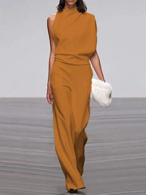 Sleeveless Wide-Leg Jumpsuit