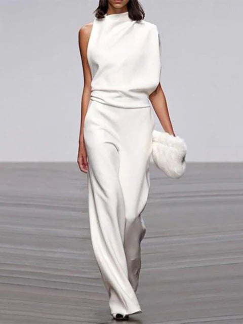 Sleeveless Wide-Leg Jumpsuit