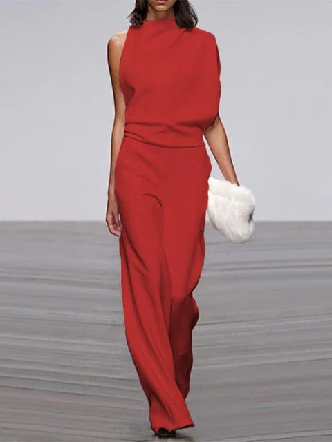 Sleeveless Wide-Leg Jumpsuit