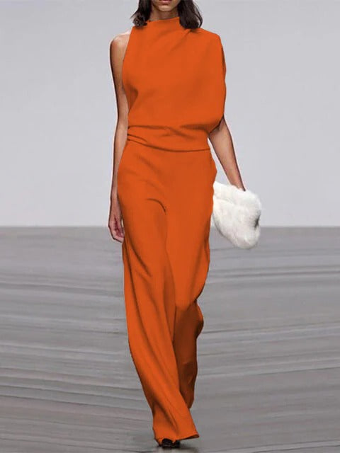 Sleeveless Wide-Leg Jumpsuit