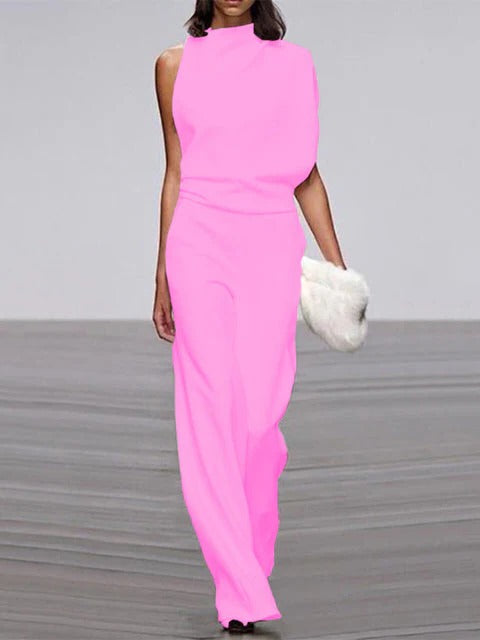 Sleeveless Wide-Leg Jumpsuit