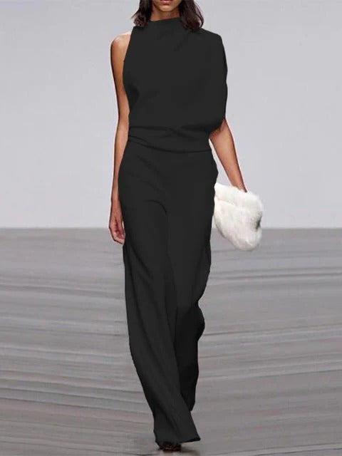 Sleeveless Wide-Leg Jumpsuit