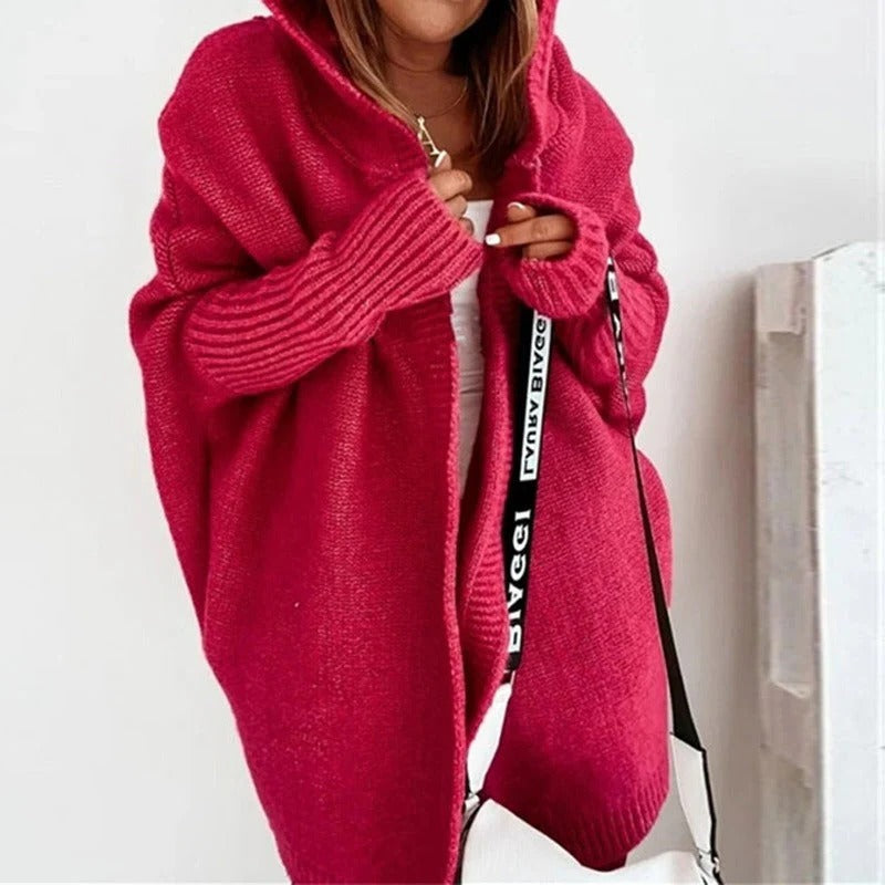 Hooded Knit Cardigan