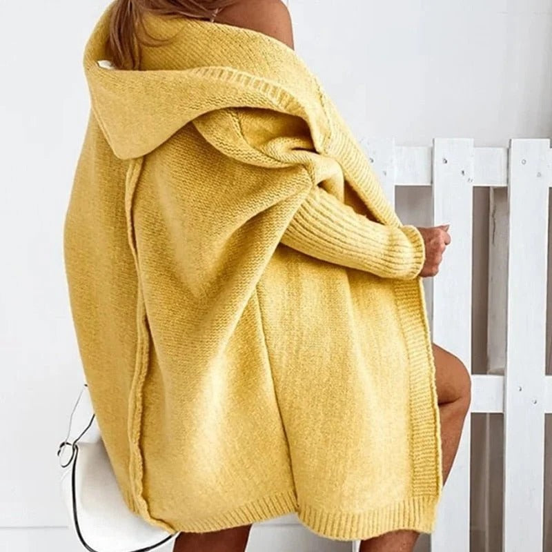 Hooded Knit Cardigan