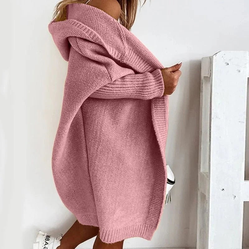 Hooded Knit Cardigan