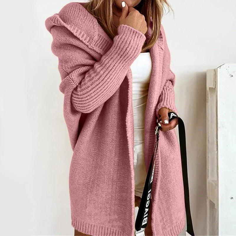 Hooded Knit Cardigan