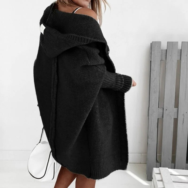 Hooded Knit Cardigan