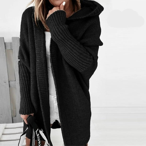 Hooded Knit Cardigan