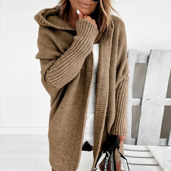 Hooded Knit Cardigan