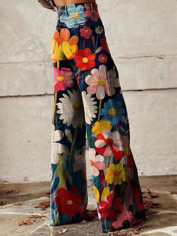 Wide-Leg High-Waisted Pants