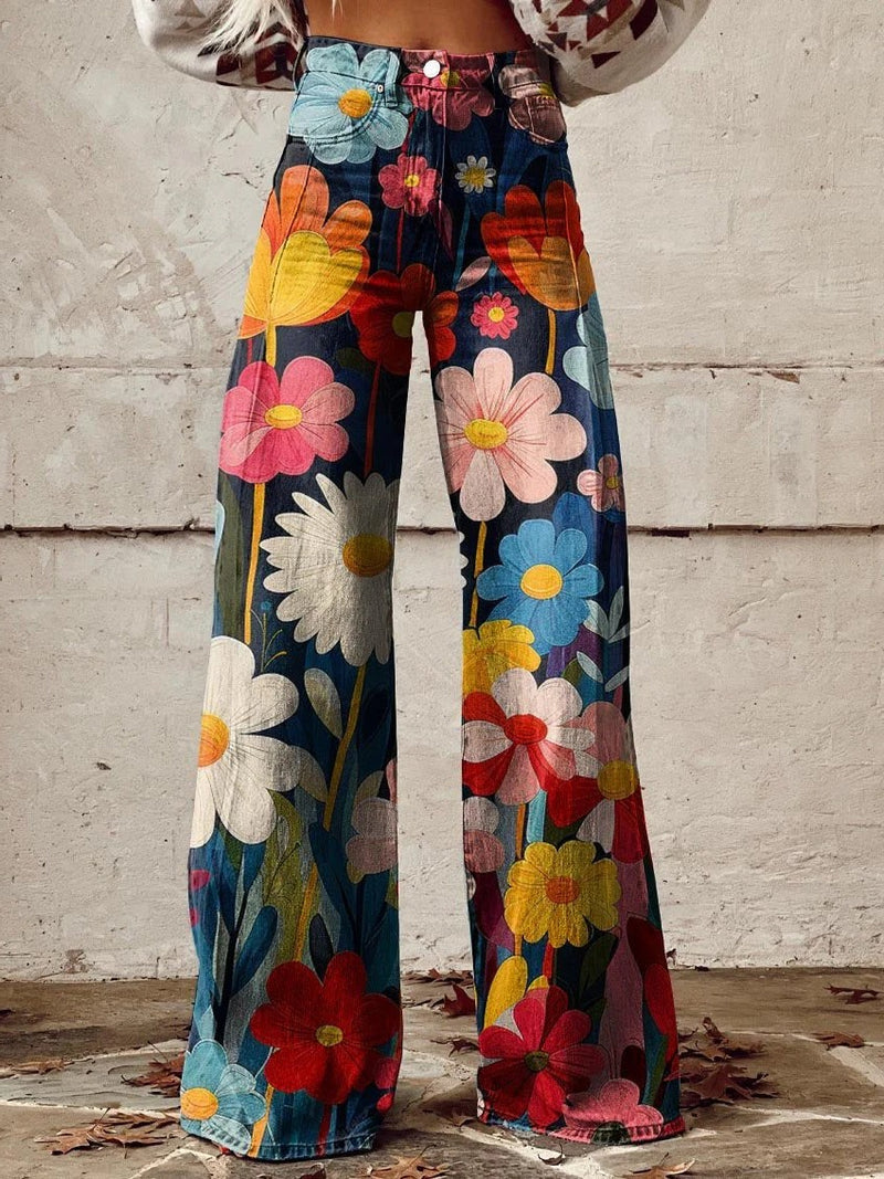 Wide-Leg High-Waisted Pants