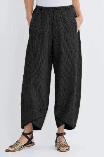 Stripe with Pockets Casual Loose Pants