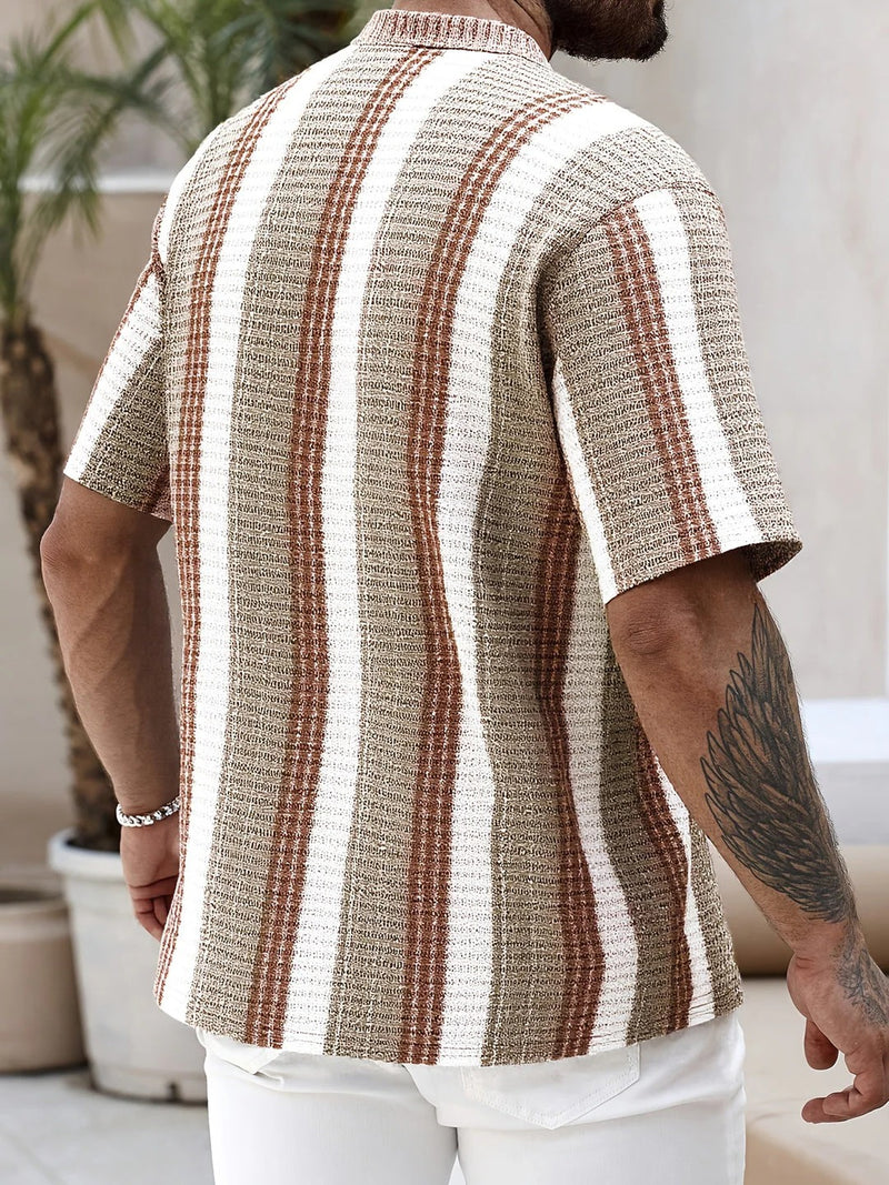 Men’s Striped Short-Sleeve Shirt