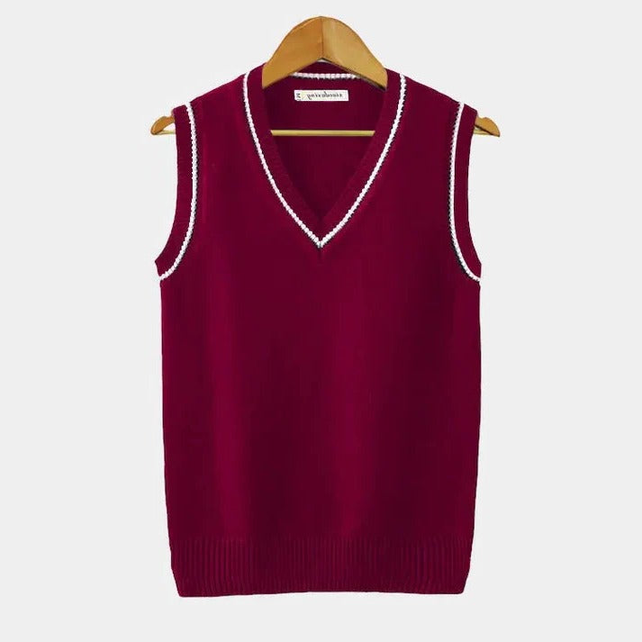 Sporty V-Neck Sweater Vest