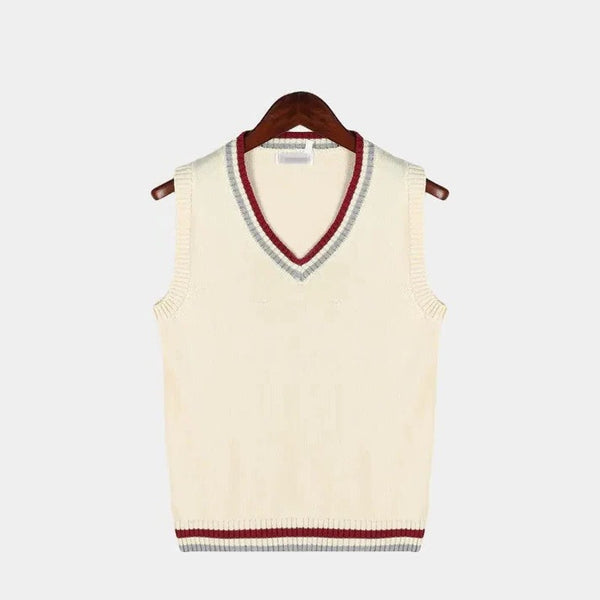 Sporty V-Neck Sweater Vest