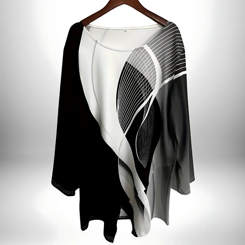 Geometric Long-Sleeved Top