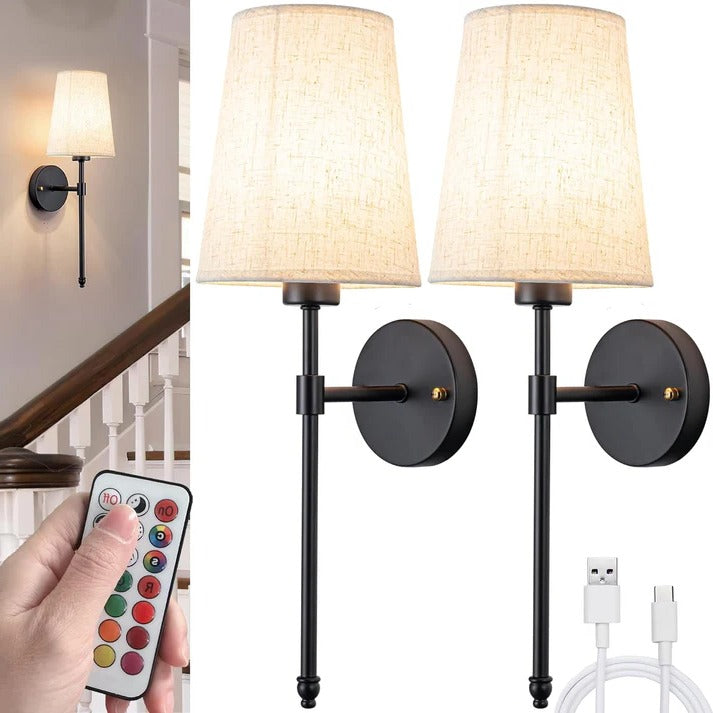 Wall Light with Fabric Shade