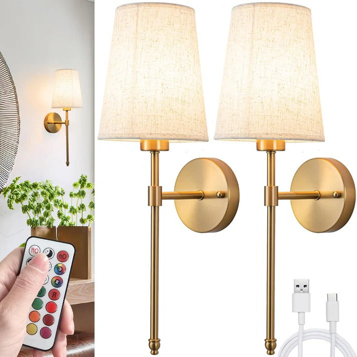 Wall Light with Fabric Shade