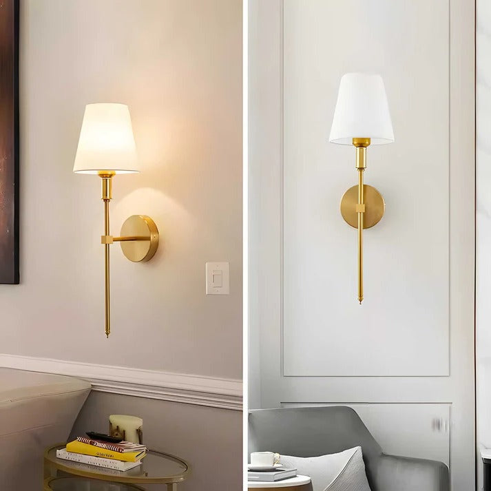 Wall Light with Fabric Shade
