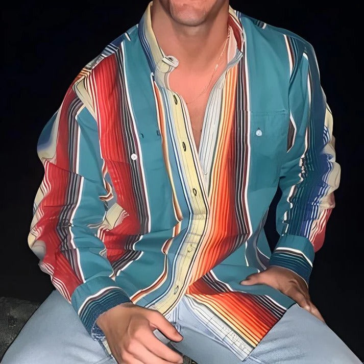 Men’s Retro Block Stripe Shirt