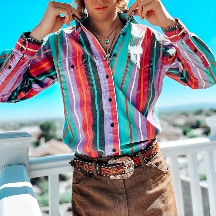 Men’s Retro Block Stripe Shirt