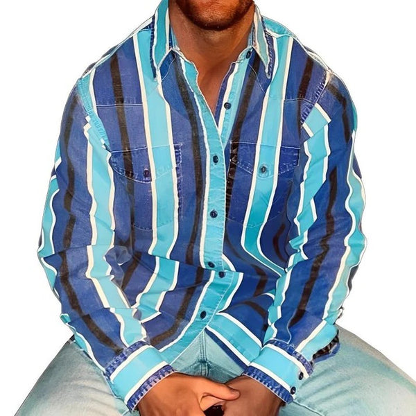 Men’s Retro Block Stripe Shirt