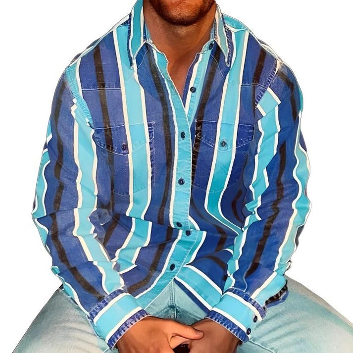 Men’s Retro Block Stripe Shirt