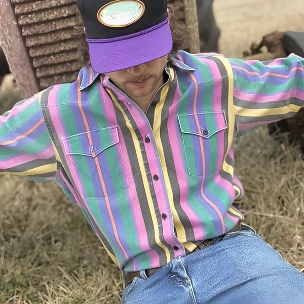 Men’s Retro Block Stripe Shirt