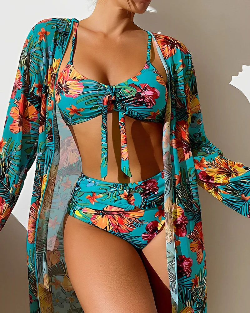 Women's High-Waisted Summer Bikini Set