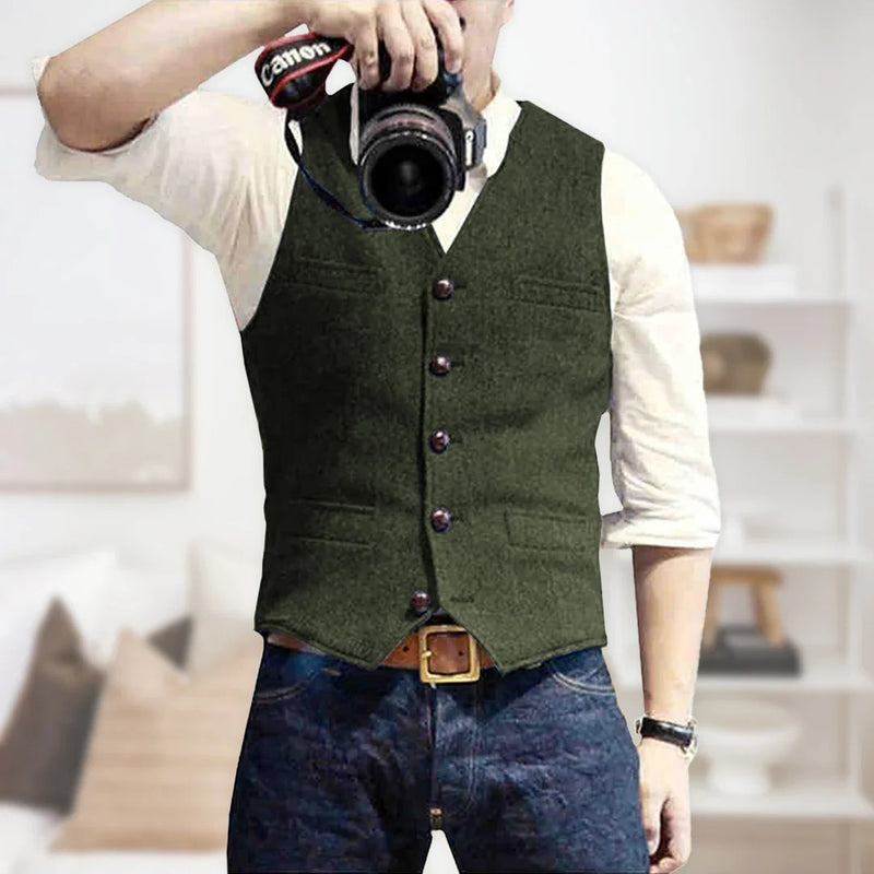 Men's Sleeveless Vintage Vest