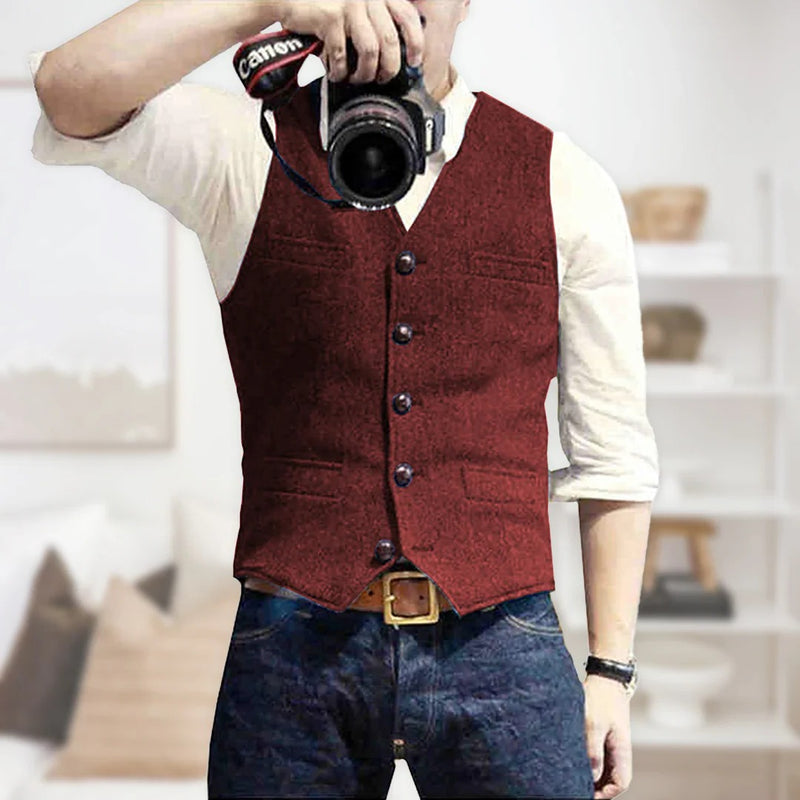 Men's Sleeveless Vintage Vest