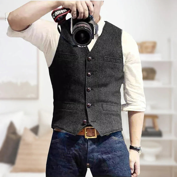 Men's Sleeveless Vintage Vest