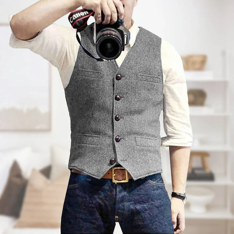 Men's Sleeveless Vintage Vest