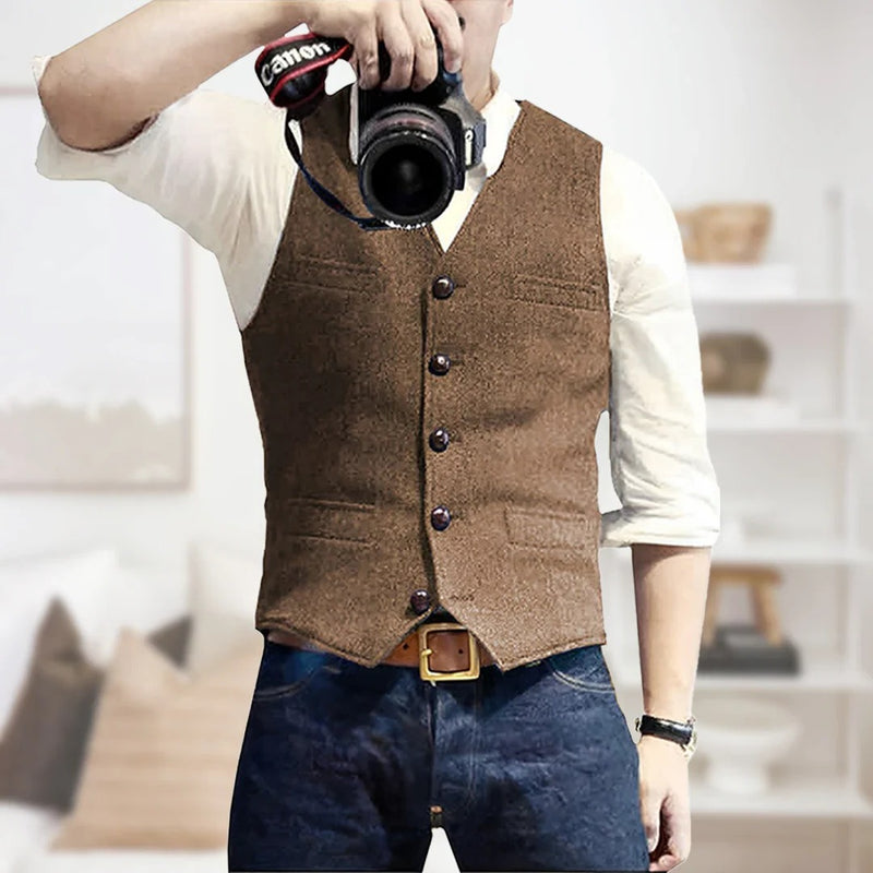 Men's Sleeveless Vintage Vest