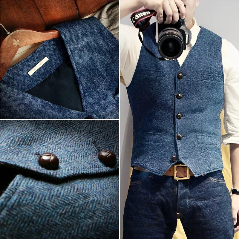 Men's Sleeveless Vintage Vest